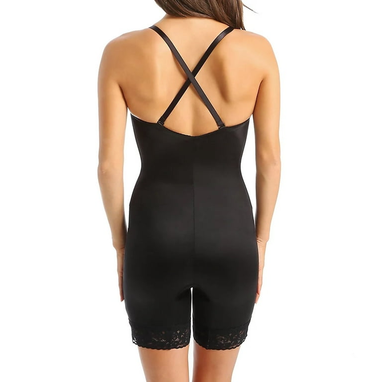 Va Bien Woman's Black Strapless Low Back Slimming Bodysuit, Size