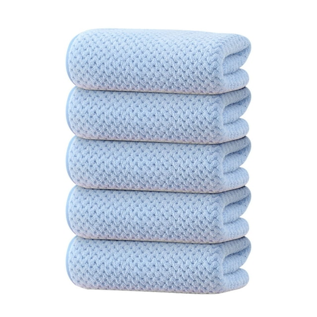Leodye 1PCS Soft Absorbent Velvet Face/Hand Towel - Plain Pineapple Check, Thick for Home Use -29*13IN