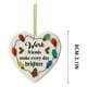 thumbnail image 3 of Decoración acrílica colgante en forma de corazón - 8 cm acabado mate con cuerda dorada - adorno opaco plano de 3 mm de grosor para regalos cálidos y celebraciones, 3 of 6