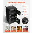 thumbnail image 3 of VEVOR 3.6 Cubic Feet Drop Safe Large Capacity 3 Tiers Drop Slot Safe Box Black, 3 of 9
