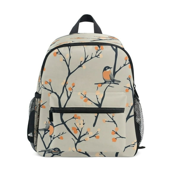 Mini Backpack Birds on Branches Pattern - Durable with Safety Features for 3-8 Years