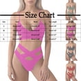 thumbnail image 3 of Babysbule Women's Bicolor Two Piece Hollow Out Sweetheart Neck Bikini Swimsuit Set, 3 of 8