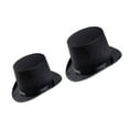 thumbnail image 5 of Monyance Party Black Hat 2Pcs Tophat Felt Hats Creative Hat Ornaments Party Favors Dress Up Props (1 Adult Hat + 1 Children's Hat, Black)(11.61X10.24X5.12Inches), 5 of 11