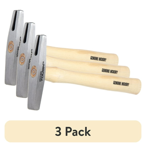 (3 pack) Hyper Tough 5 Ounce Head Weight Wood Handle Tack Hammer 4C25140D
