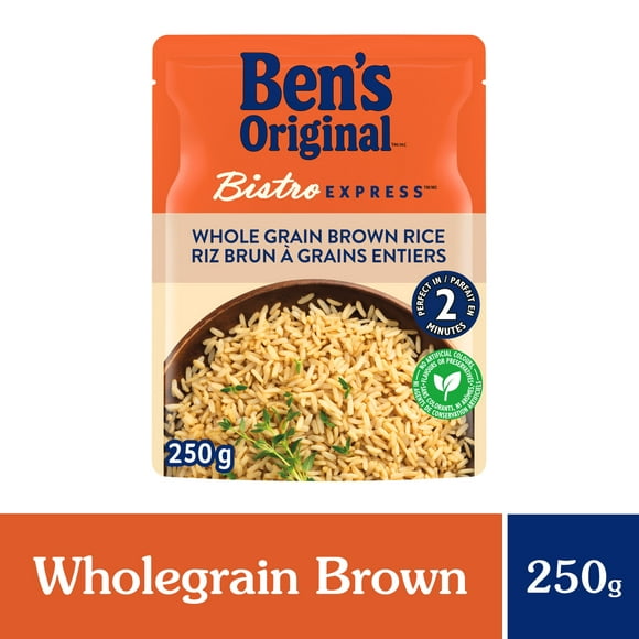 BEN'S ORIGINAL BISTRO EXPRESS riz brun à grains entiers d'accompagnement, sachet de 250 g La perfection à tout coupMC