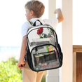 thumbnail image 7 of PVC Transparent Backpacks Clear Backpack for Travel and Outings Red Roses on The Wall, 7 of 7