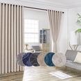 thumbnail image 1 of ZMLEVE Pair of 2 Ivory Color Privacy Room Dividers are 9 Feet (W) x 9 Feet (L) (108 x 108 Inches). Damask Embossed Room Separating Curtains Include 2 Free Tie-Backs. EVE 108\u201d x 108\u201d Ivory, 1 of 7