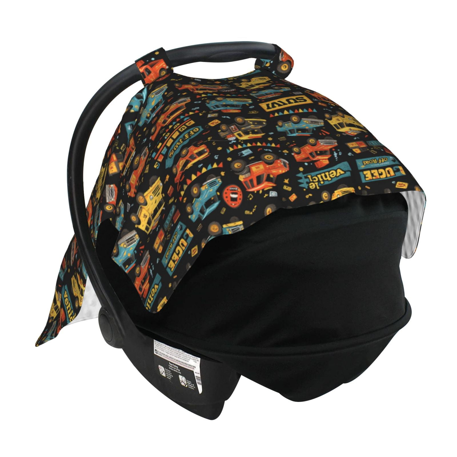 Car Seat Cover Baby - colorful SUV off road car Breathable Infant Car Seat Cover for Baby Carseat, Lightweight Comfort Baby Essentials Must Haves Newborn Stuff for Girl Boy