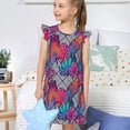 thumbnail image 4 of Balery Tropical Leaves Camisón de princesa para niñas, pijama de algodón con mangas abullonadas, suave y bonito.-X-Large, 4 of 6