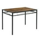 thumbnail image 1 of Mesa de Comedor para 4 Personas, 110 x 70 x 75 CM, Estilo Retro Diseño Minimalista Industrial para Comedores Cocina Condominios Fiesta Cafe Spcae Pequeña, Marrón, 1 of 5
