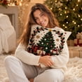 thumbnail image 7 of 2026 Christmas Indoor Home Decor 4 Pack Christmas Decorative Throw Pillow Covers Stereo Embossed Holiday Cushion Slipcovers Pillow Cases With Hidden Zipper For Sofa, 7 of 7