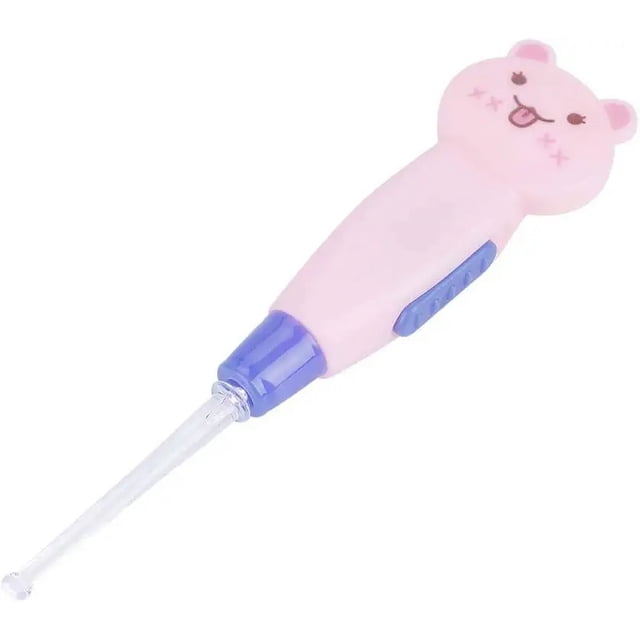ER Cute Cartoon LED Linterna Earpick Earwax Remover con Scoop Tw brillar Electrónica