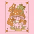 thumbnail image 2 of Girl's Lost Gods Frog and Mushroom Tarot Graphic Tee Light Pink Small, 2 of 4