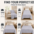 thumbnail image 6 of SUNNY HEAT Heated Electric Blanket Ribbed Flannel 84"x90" Queen Size - 10 Heating Settings & 2/4/6/8/10/12 Hours Auto off, Quick Heating Washable - Light Grey, 6 of 8