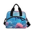 thumbnail image 3 of joogoo A Whale under Sea Insulated Lunch Bags Reusable Cooler Box with Shoulder Strap, 3 of 6
