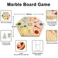 thumbnail image 5 of Original Marble Game Wahoo Board Game Double Sided Painted Wooden Fast Track Board Game for 6 and 4 Players 6 Colors 24 Marbles 6 Dice for Family Friends, 5 of 8