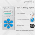 thumbnail image 4 of 60 Mercury Free Hearing Aid Batteries Size: 675P Cochlear Implant by Power One, 4 of 5