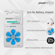 Power One 675P Cochlear Implant 1.45V Hearing Aid Batteries (Pack of 30)