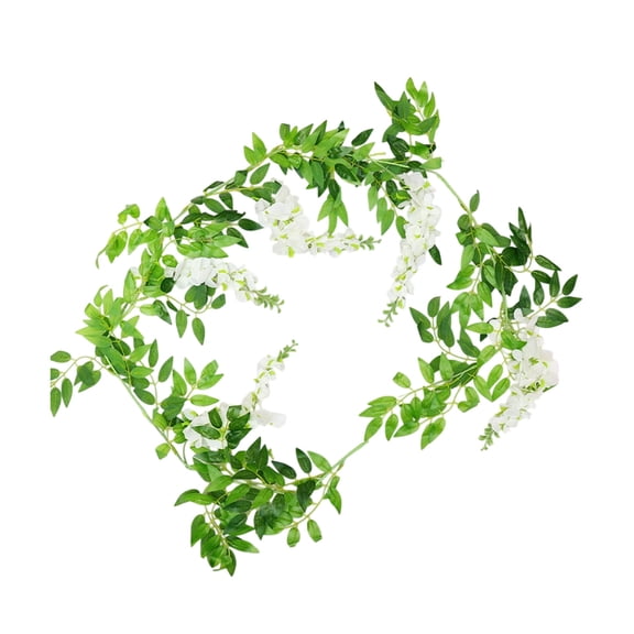 geerera 70.8" Artificial Wisteria Garland, Fake Hanging Flowers with Rattan Vines, Silk Wisteria Decor for Wedding, Party, Wall & Home Decor