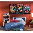 thumbnail image 2 of 3Pcs Cool Gaming Wall Art Retro Video Gamer watercolor Posters Pictures Colorful Neon Gamer pad Canvas Painting Prints for Boys Room Kids Gamer Room Bedroom for Boys Home Decoration, 2 of 6