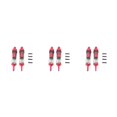 thumbnail image 2 of Amortiguadores de control remoto Vogacara 2 piezas de modificación de orugas Rojo Type1 NO1, 2 of 6