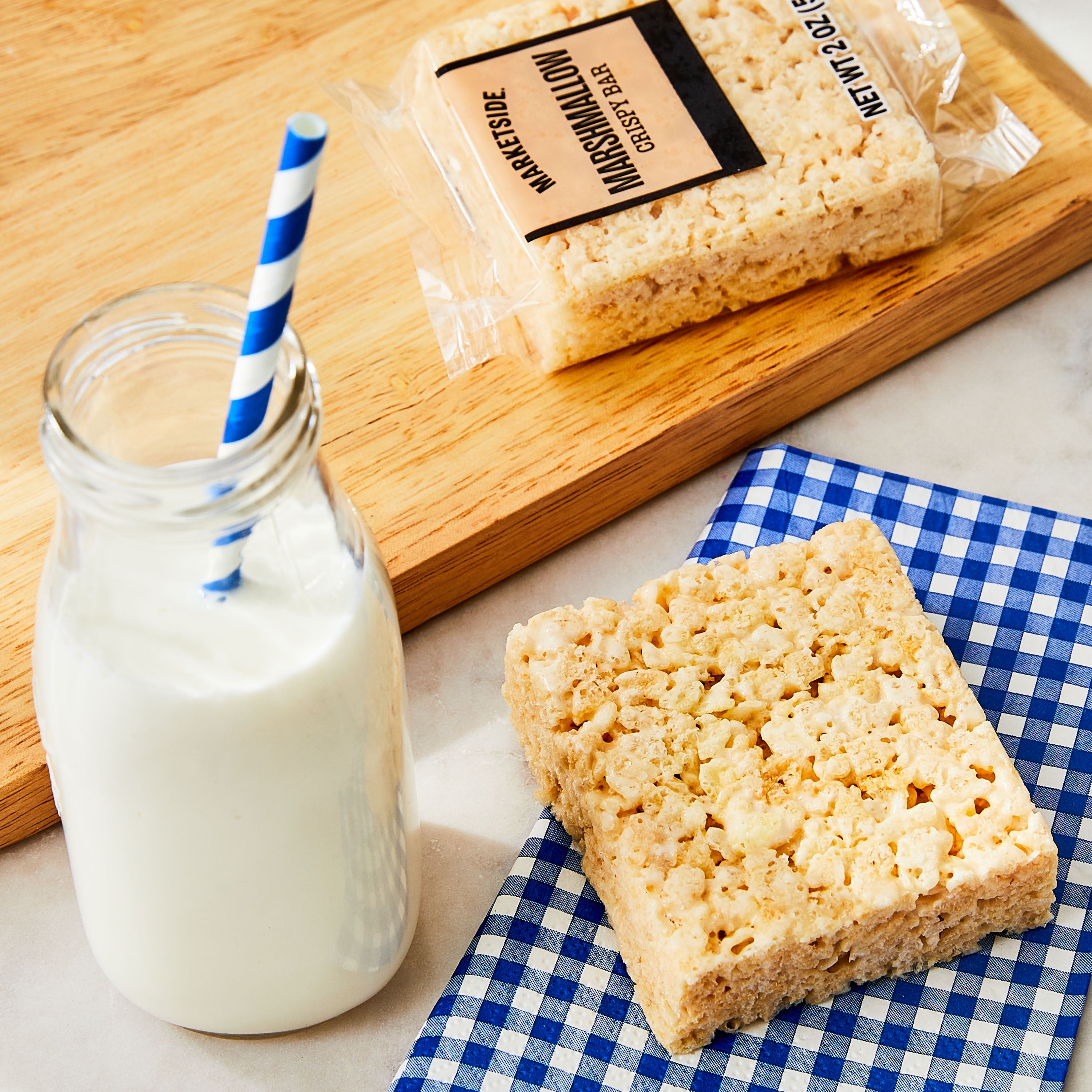 Marketside Marshmallow Crispy Bar, 2 oz, Regular, Instant, Flexible Film Bag