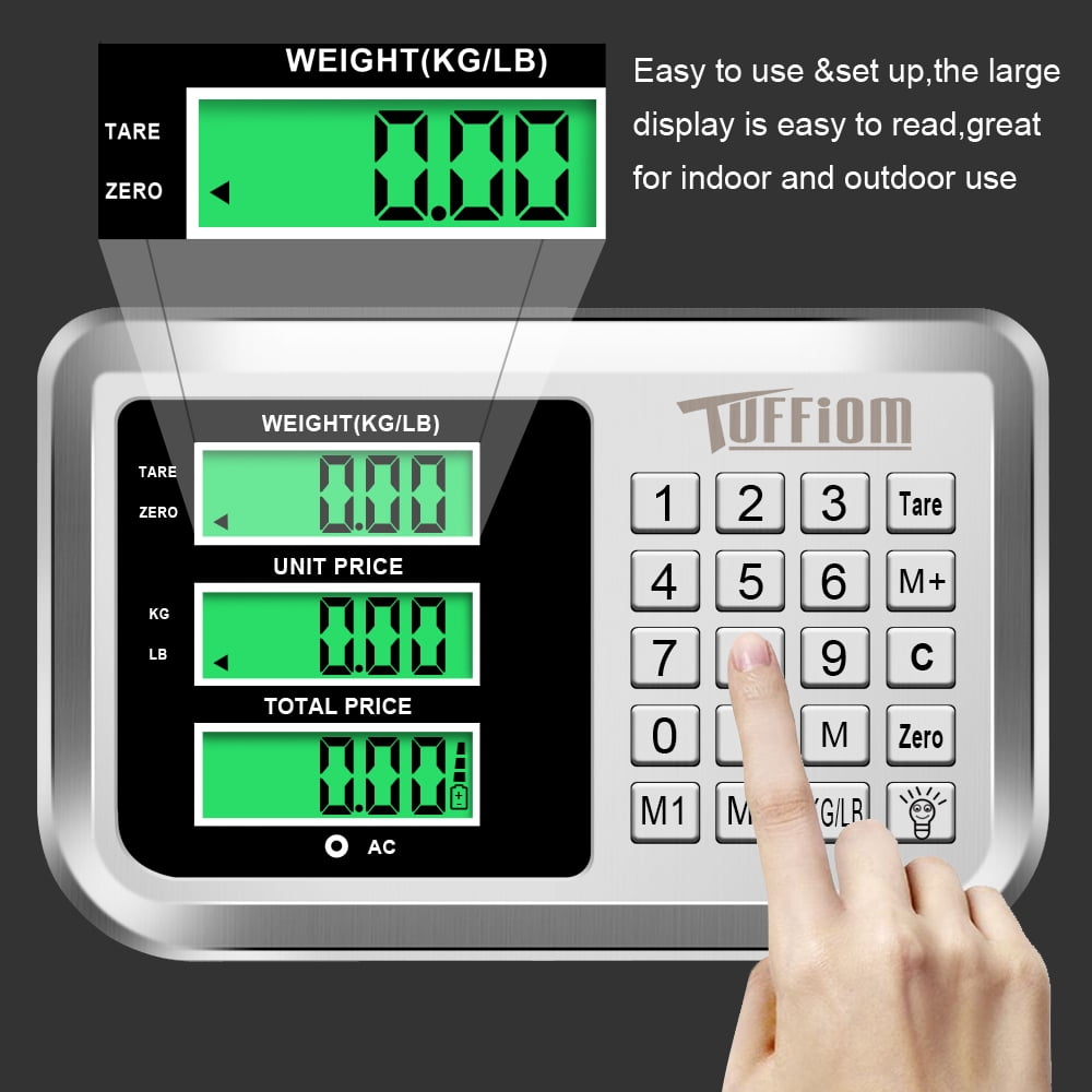 TUFFIOM 661lbl Weight Electronic Digital FoldingPlatform Scale,Blue