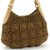 Cotton Crochet Shoulder Bag with Key Ring