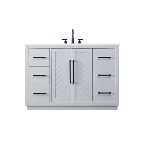 Elegant Lighting VF29048GR Chase 48" Free Standing Single Basin Vanity Set - Grey