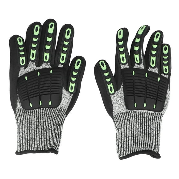 Mechanic Gloves Approx 9.4in Durable TPR HPPE Nylon Impact Cut Breathable Cut Gloves