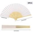 thumbnail image 2 of LINLIN 9 Pcs Cloth Hand Fans Silk Fan Handheld Paper Fan Folding Hand Fans Silk Fabric and Bamboo Ribs Handheld Folding Chinese Fan Bamboo Folding Fans Craft Fan Folding Fan for Wall Decoration, 2 of 7