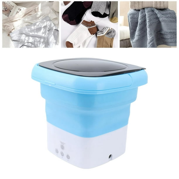 Machine à laver portable, pliable, mini laveuse et essoreuse avec 5 pinces  à linge pour vêtements de bébé, sous-vêtements, serviettes ou petits