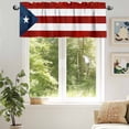 thumbnail image 6 of Puerto Rico Valances for Windows, 54 x 18in, Flag, Patriots, Palm Leaves Rod Pocket Kitchen Valance Curtain Light Filtering Window Treatments for Living Room Bedroom, 1 Panel, 6 of 7