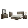 thumbnail image 5 of CoSoTower Oak Finish 1pc Nightstand Paper Veneer Bedroom Furniture 2-Drawers Bedside Table, 5 of 6