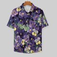 DNAGSB Charming Pansy Ditsy 89 Mens Casual Shirts, Casual Mens Summer