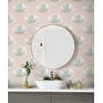 thumbnail image 4 of NextWall  Tropical Fan Palm Peel and Stick Wallpaper 20.5 in. W x 18 ft. L - Pink Mist, 4 of 9