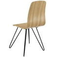 thumbnail image 5 of Modern Contemporary Urban Design Dining Kitchen Room Side Chair, Set of Two, Wood, Natural, 5 of 5