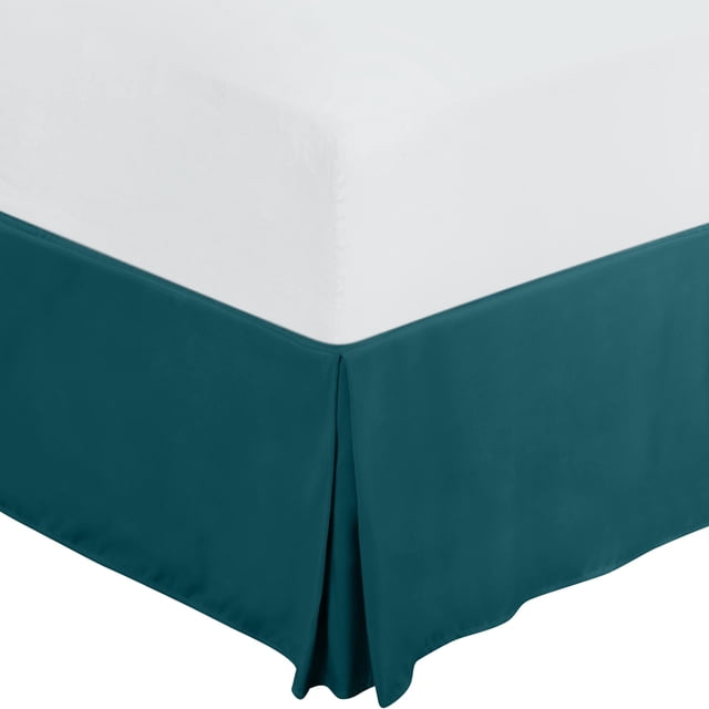Skirt Utopia Bedding completo con pliegues cuádruples y volantes, color verde azulado