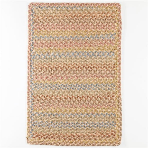 Rhody Rug WO51R048X072B 4 x 6 ft. Woodstock Rectangle Rug, Khaki & Multi Color