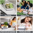 thumbnail image 6 of Collapsible Dish Basin with Drain Plug, 9L(2.4Gal) Capacity, Space Saving Portable Sink for Baby bottle, Kitchen, Camping& RV, Gray, 6 of 7