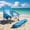 Blue, variant on Coliware Folding Low Beach Chair, Portable Camping Chair with Side Cup Holder & Storage Space, Lightweight Heavy Duty Camping Chair for Adults, Carry Bag for Outdoor, Blue