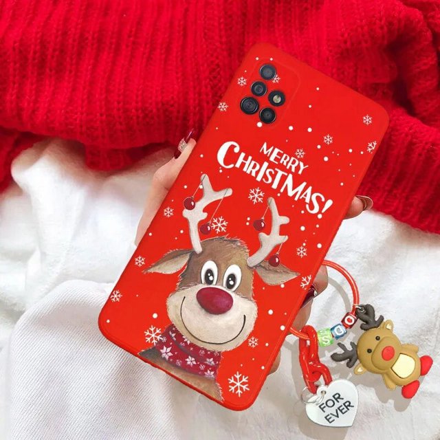 Christmas 3D Reindeer Santa Claus Tree Hat Case For iPhone X XR For iPhone XS Max Snowman 3D Key Chain Tpu Cover