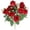 Red, variant on FENGGHAO White Artificial Rose Bunch Windproof Fake Rose Flowers For Outdoor Garden Home Decor All Seasons