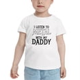thumbnail image 2 of I Listen to Metal with My Daddy Funny Toddler T Shirts for Boys Girls (White, Youth M), 2 of 5