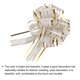 thumbnail image 4 of Uxcell 5Pcs 6 pulgadas grandes lazos de regalo de organza cintas lazos blancos, 4 of 6