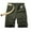 Army Green, variant on IYTR Men's Summer Cargo Shorts with Belt Solid Color Multi Pockets Straight Bermuda Beach Shorts Khaki M