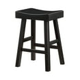 thumbnail image 3 of Benjara BM314438 Casy 25 in. Counter Height Stool - Saddle Seat - Rubberwood - Black - Set of 2, 3 of 5