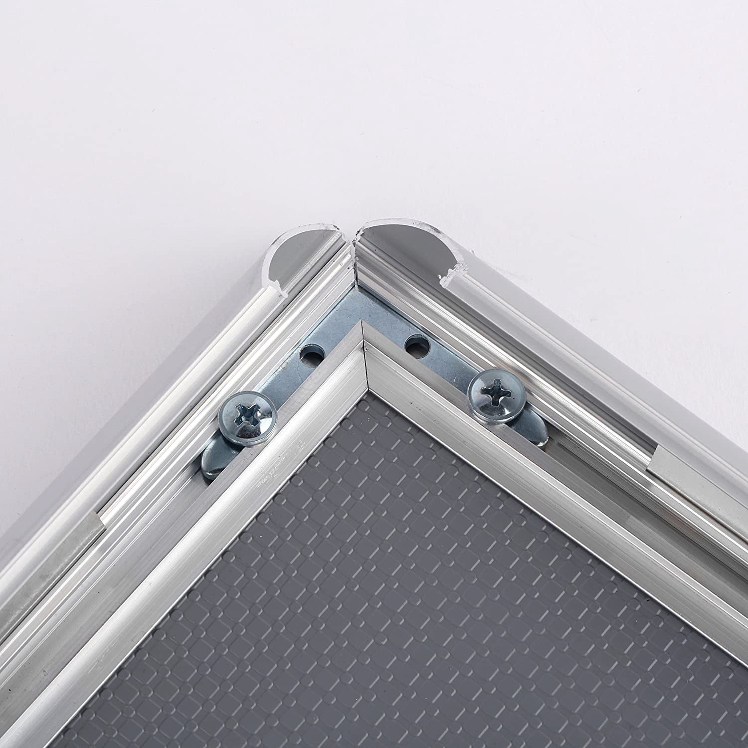 M&T Displays Silver 18x24 Poster Frame 1 inch Aluminum Profile Front Loading Wall Mounting Snap Frame Display for Picture, Document or Certificate with Mitred Corner