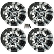 GTW Vampire 14" Golf Cart Wheels/Rims Machined Yamaha