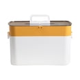 thumbnail image 1 of Caja para el hogar para guardar el organizador del botiquín de primeros auxilios con tapa transparente Amarillo, 1 of 2
